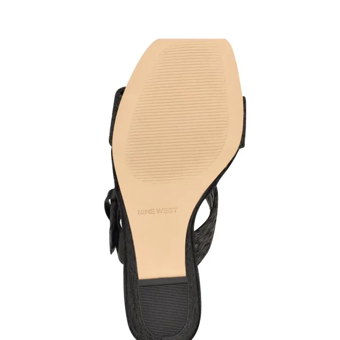 Novalie Slipon Wedge Sandals Black Women Nine West Sandals