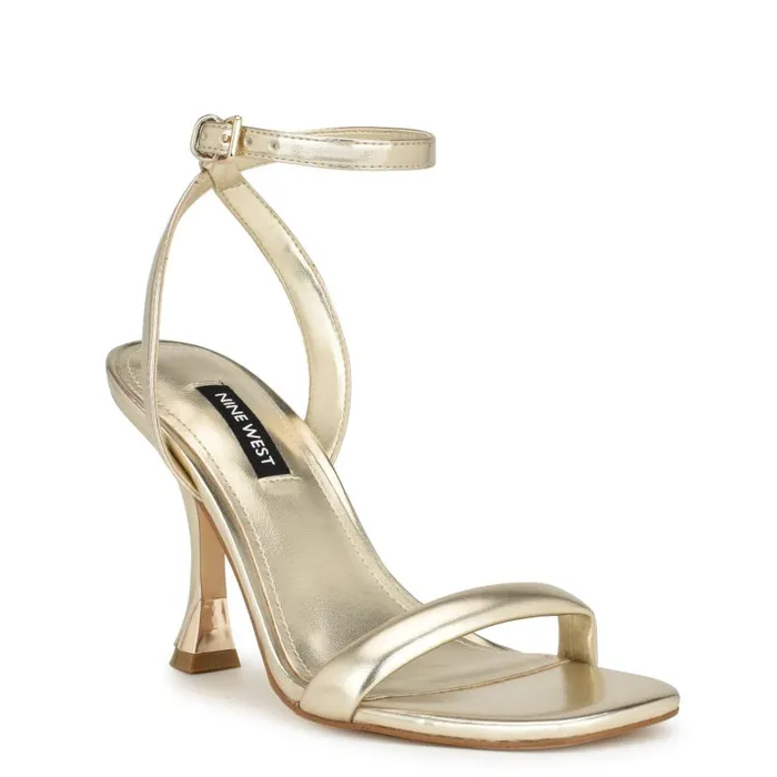 Nyra Ankle Strap Sandals Platino Women Nine West Sandals