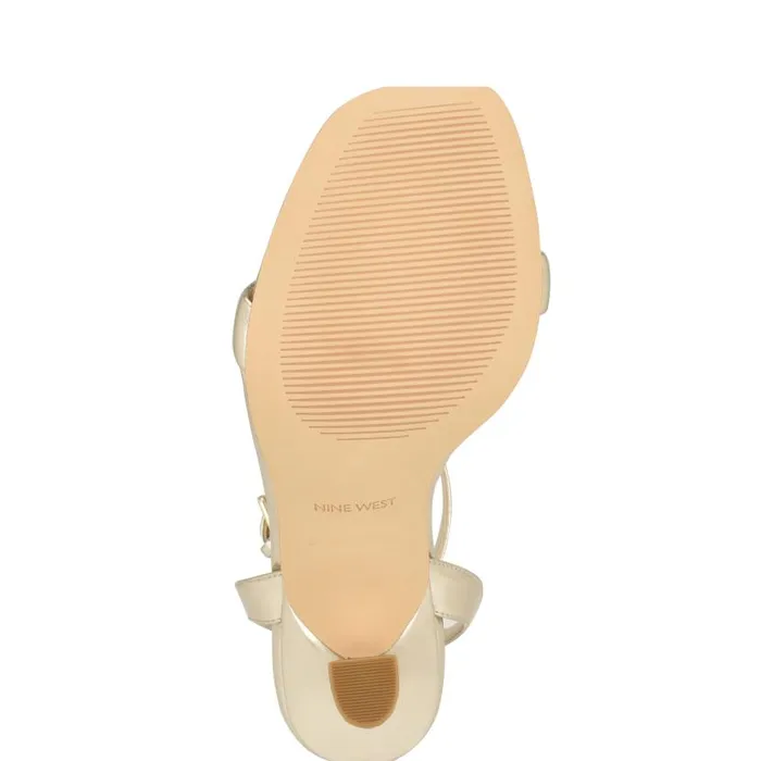 Nyra Ankle Strap Sandals Platino Women Nine West Sandals