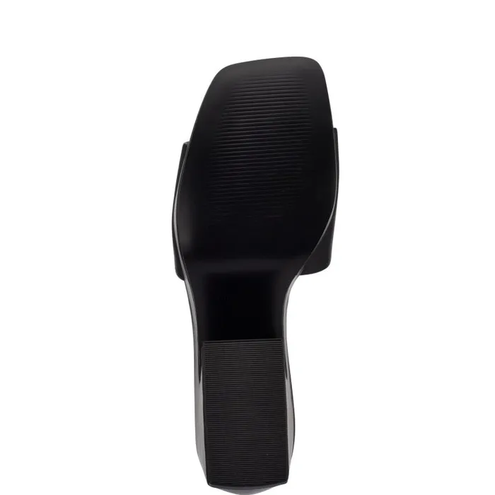 Oklee Platform Slide Sandals Black Women Nine West Sandals
