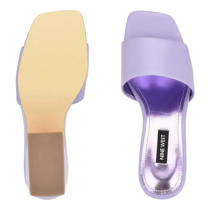 Oklee Platform Slide Sandals Lilac Women Nine West Sandals