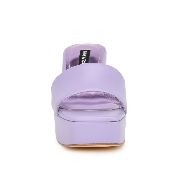 Oklee Platform Slide Sandals Lilac Women Nine West Sandals