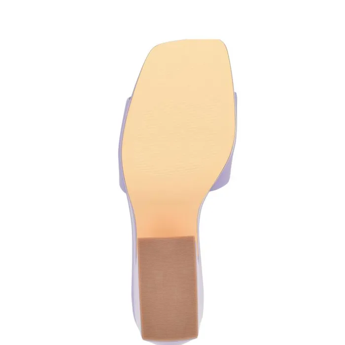 Oklee Platform Slide Sandals Lilac Women Nine West Sandals