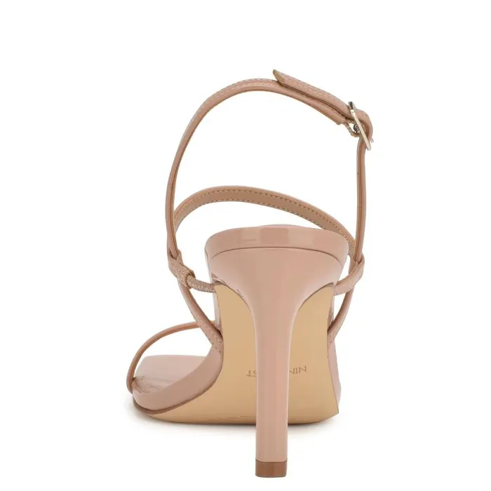Olah Heeled Slingback Sandals Barely Nude Patent Women Nine West Heels