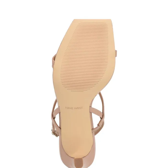 Olah Heeled Slingback Sandals Barely Nude Patent Women Nine West Heels