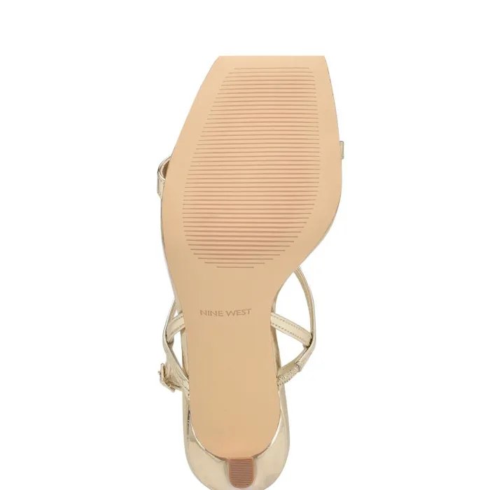 Olah Heeled Slingback Sandals Platino Women Nine West Heels