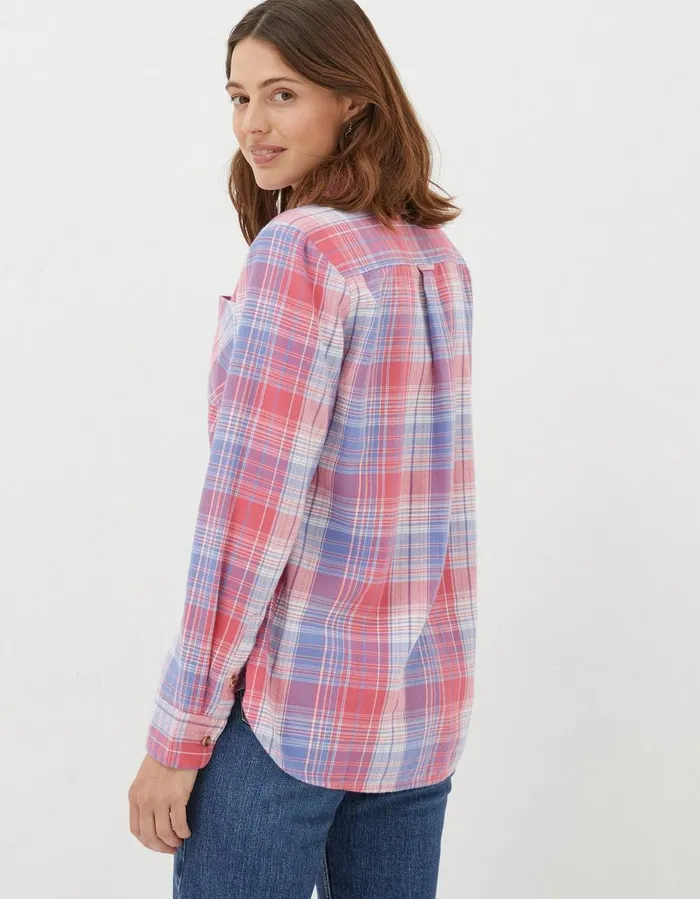 Olivia Check Shirt Blue Women FatFace Shirts and Blouses