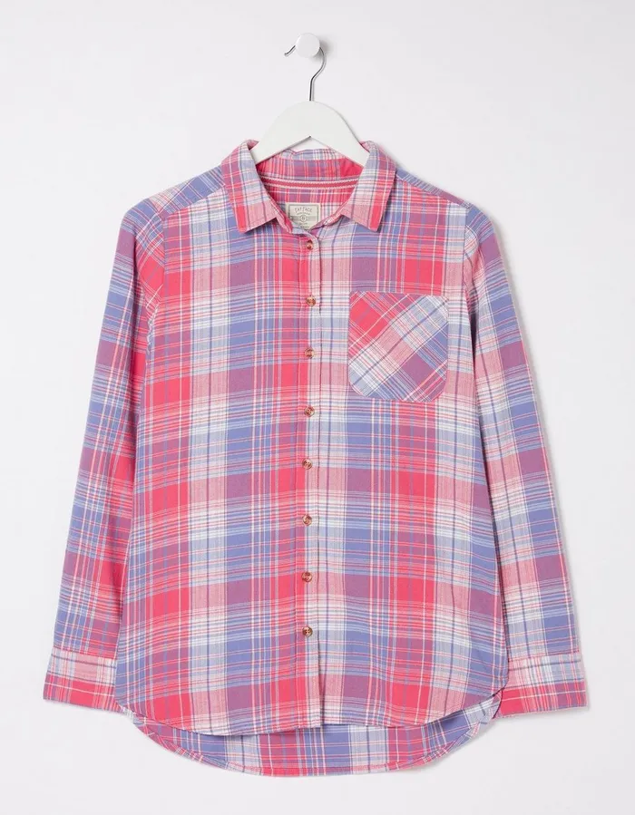 Olivia Check Shirt Blue Women FatFace Shirts and Blouses