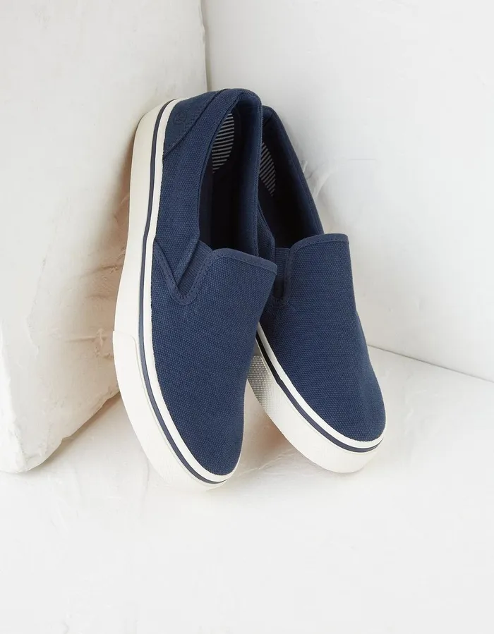 Ollie Slip On Trainers Navy Men FatFace Trainers