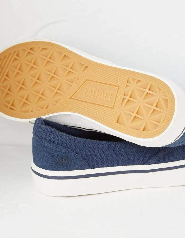 Ollie Slip On Trainers Navy Men FatFace Trainers
