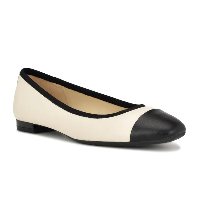 Ollin 9X9 Dress Flats White Women Nine West Flats and Loafers