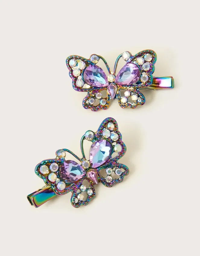 Ombre Butterfly Hair Clips Set Of Two Children Monsoon Girls039 Hair Accessories