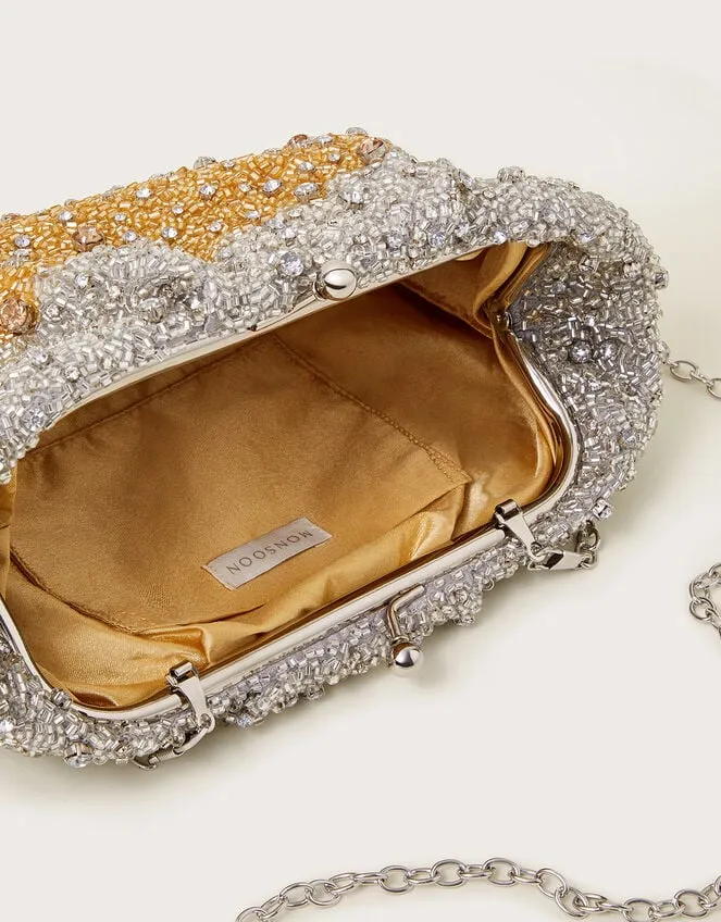 Ombre HandBeaded Clutch Women Monsoon Bags and Purses
