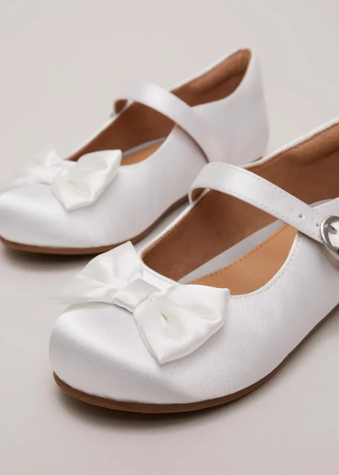 Online Girls Phase Eight Bridesmaid Dresses Satin Bow Front Shoes Ivory