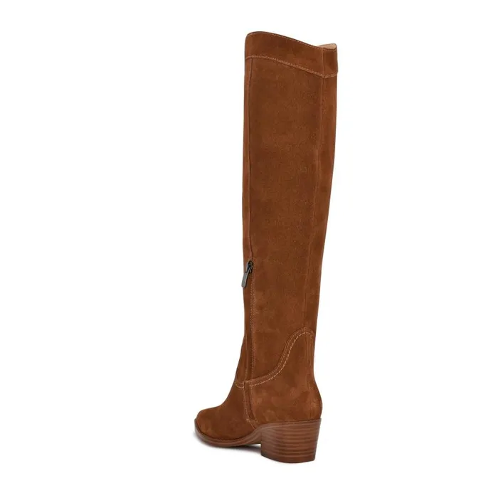 Orece Western Boots Cognac Suede Women Nine West Boots and Booties