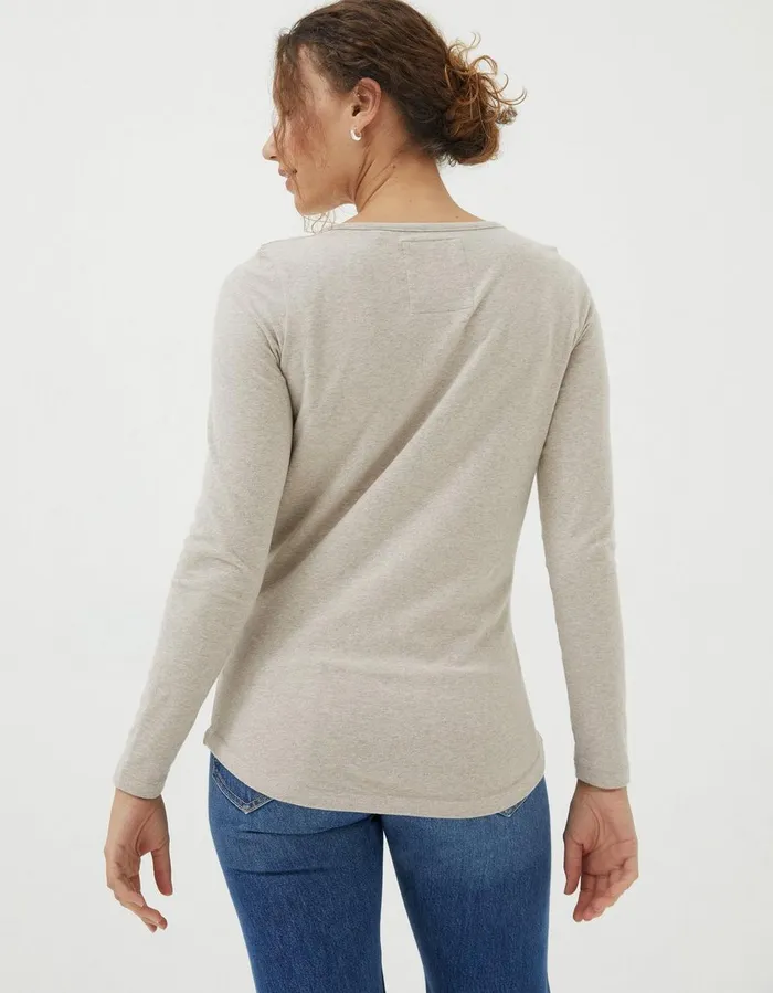 Organic Cotton Bree TShirt Oatmeal Women FatFace Tops and TShirts