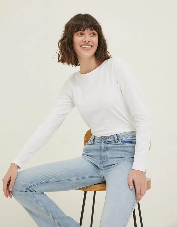 Organic Cotton Bree TShirt White Women FatFace Tops and TShirts