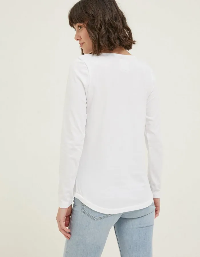 Organic Cotton Bree TShirt White Women FatFace Tops and TShirts