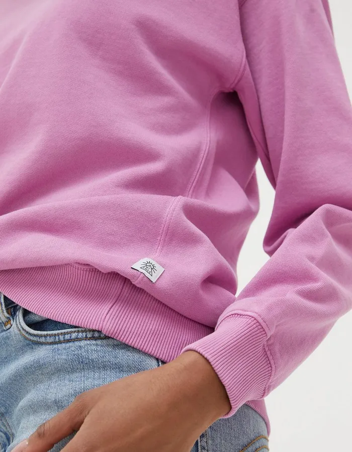 Organic Cotton Georgia Crew Sweatshirt Berry Pink Women FatFace Sweatshirts and Hoodies