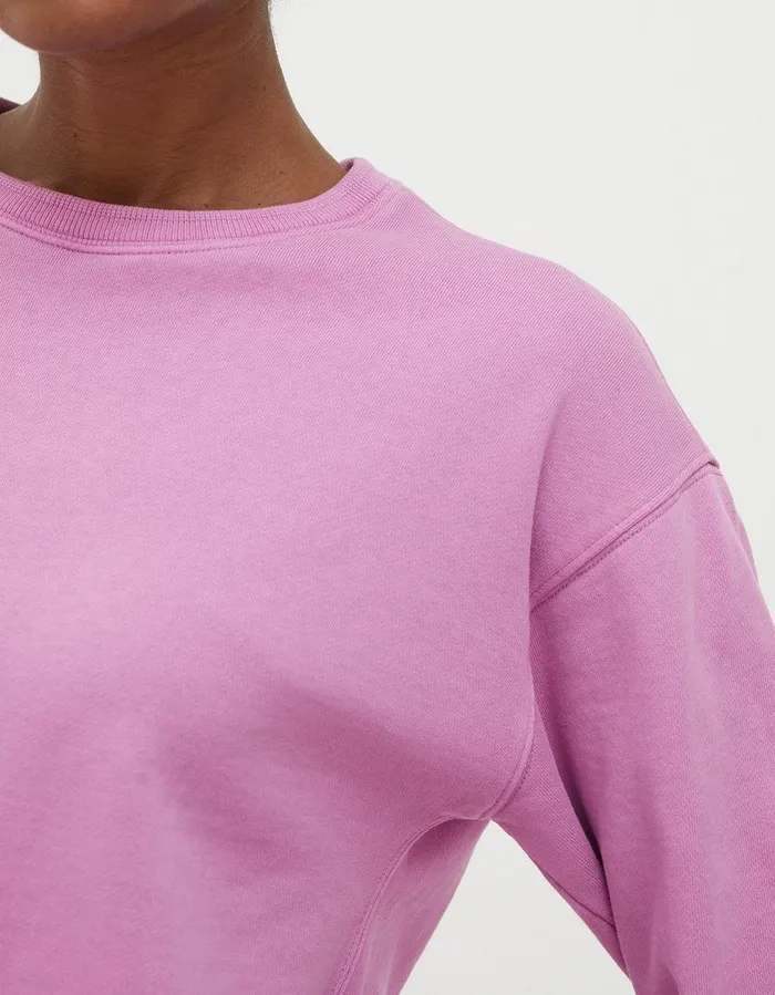 Organic Cotton Georgia Crew Sweatshirt Berry Pink Women FatFace Sweatshirts and Hoodies