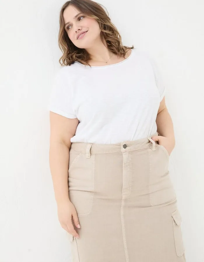 Organic Cotton Ivy TShirt White Women FatFace Tops and TShirts