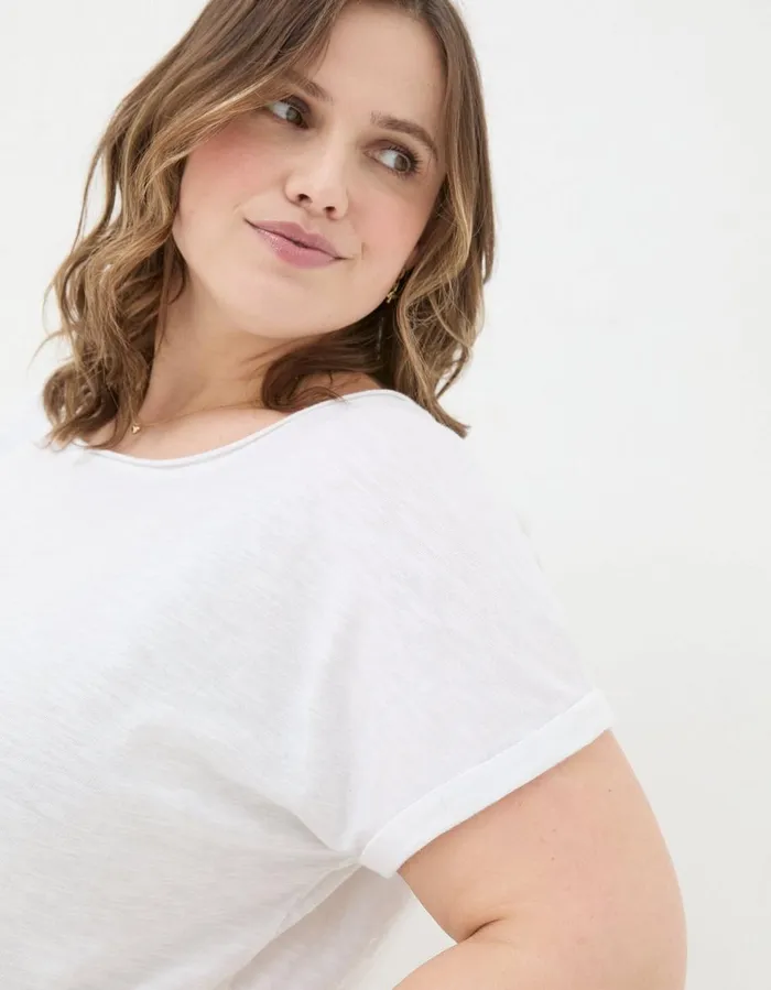 Organic Cotton Ivy TShirt White Women FatFace Tops and TShirts