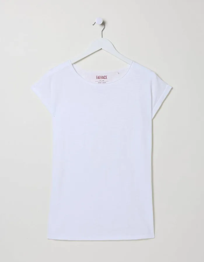 Organic Cotton Ivy TShirt White Women FatFace Tops and TShirts