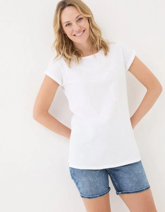 Organic Cotton Ivy TShirt White Women FatFace Tops and TShirts