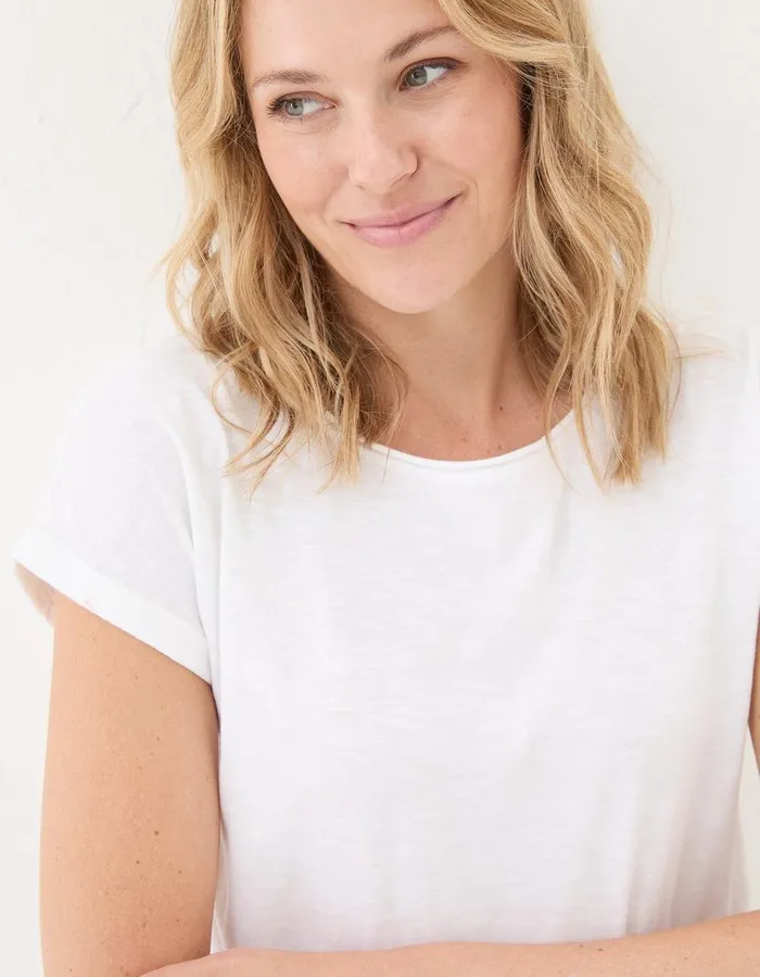 Organic Cotton Ivy TShirt White Women FatFace Tops and TShirts