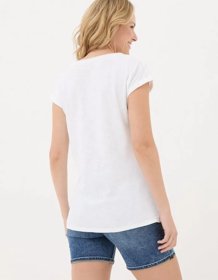 Organic Cotton Ivy TShirt White Women FatFace Tops and TShirts