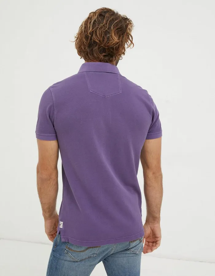 Organic Cotton Pique Polo Purple Men FatFace TShirts