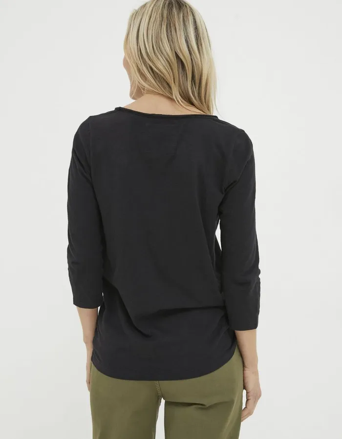 Organic Cotton Porter T Shirt Black Women FatFace Tops and TShirts