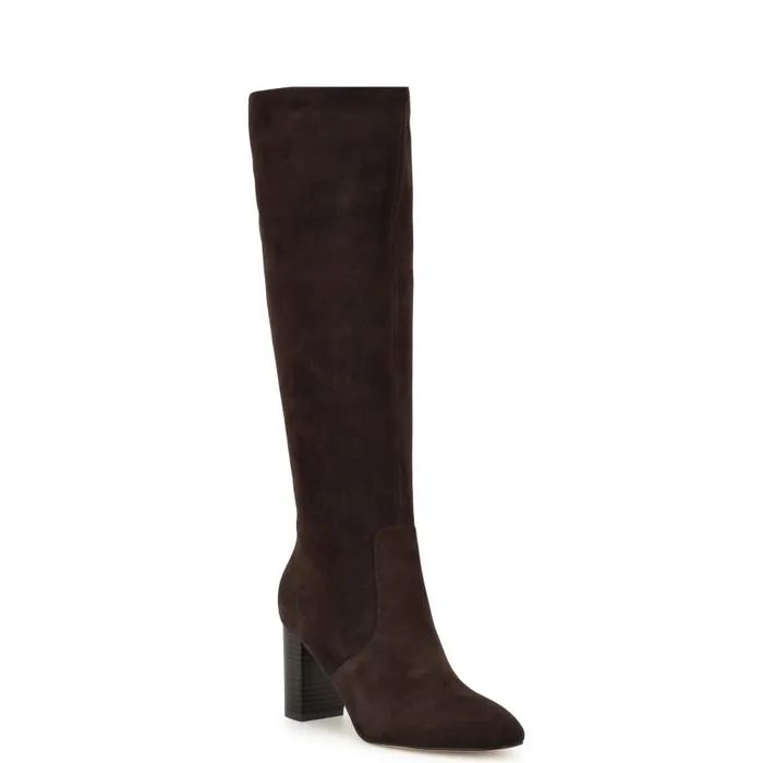Otton Dress Boots Dark Brown Women Nine West Boots and Booties