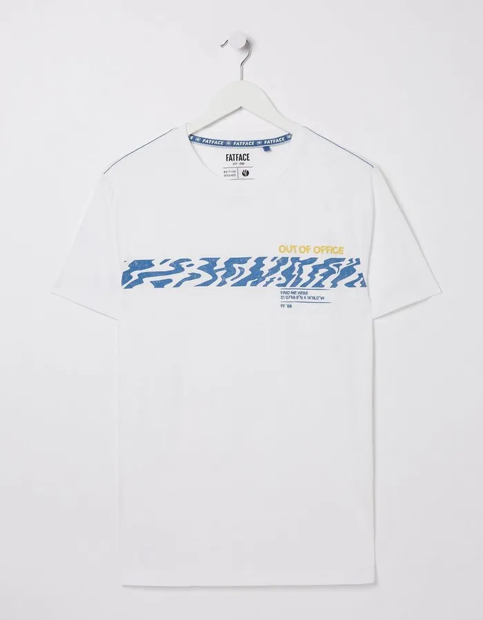 Out Of Office TShirt White Men FatFace TShirts
