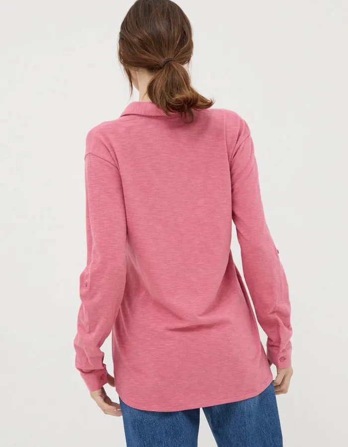 Paige Jersey Shirt Rose Pink Women FatFace Shirts and Blouses