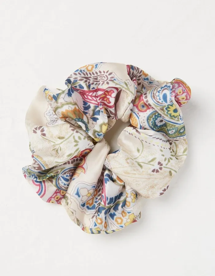 Paisley Scrunchie Ivory Women FatFace Hair Accessories