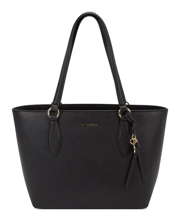 Paisley Small Tote Black Saffiano WomenMen Nine West Totes and Backpacks