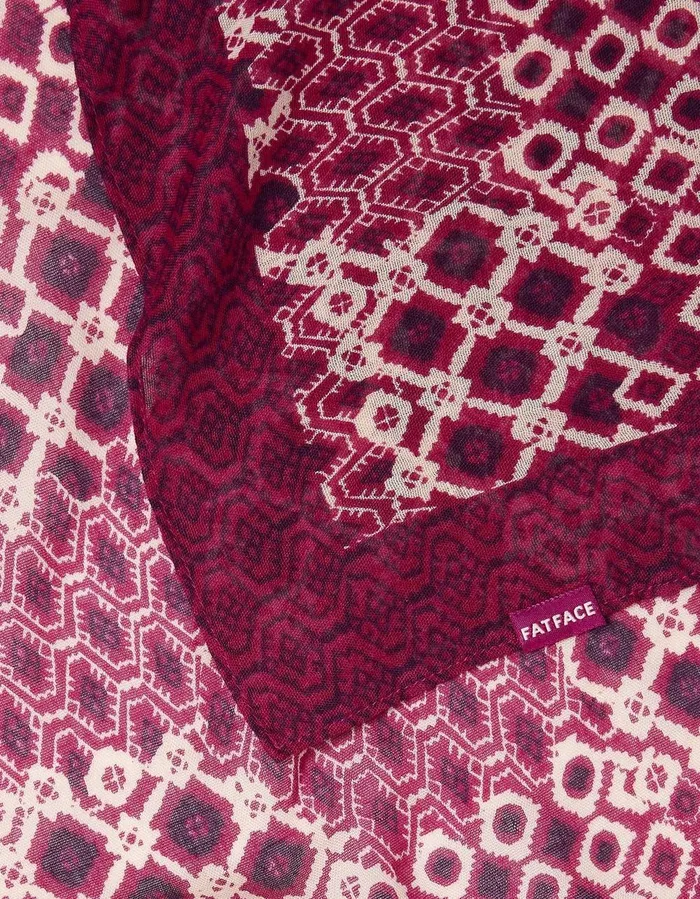Patchwork Hair Scarf Purple Women FatFace Hair Accessories