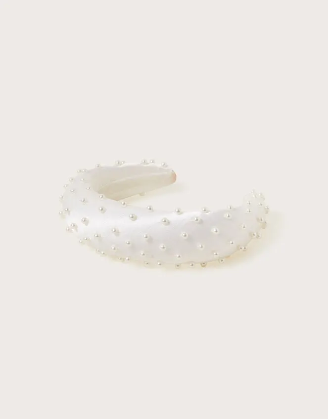 Pearl Padded Bridal Headband Women Monsoon Jewellery and Hair