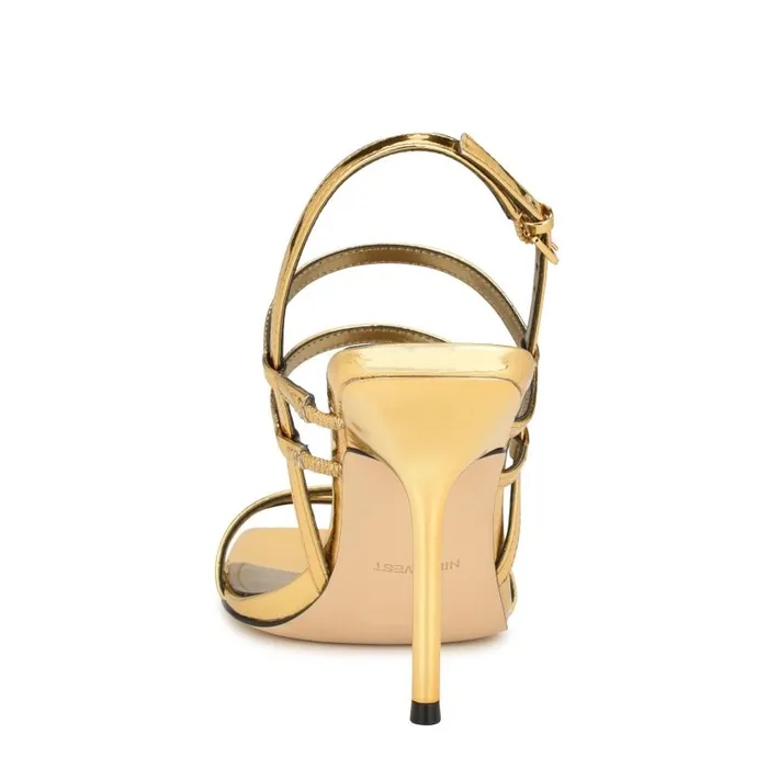 Penla Strappy Sandals Bronze Women Nine West Sandals