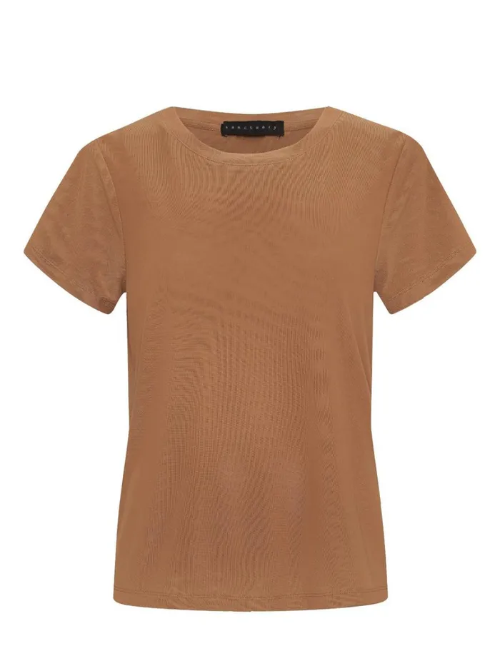 Perfect Mesh Tee Mocha Mousse Women Sanctuary Clothing Tees and Tops