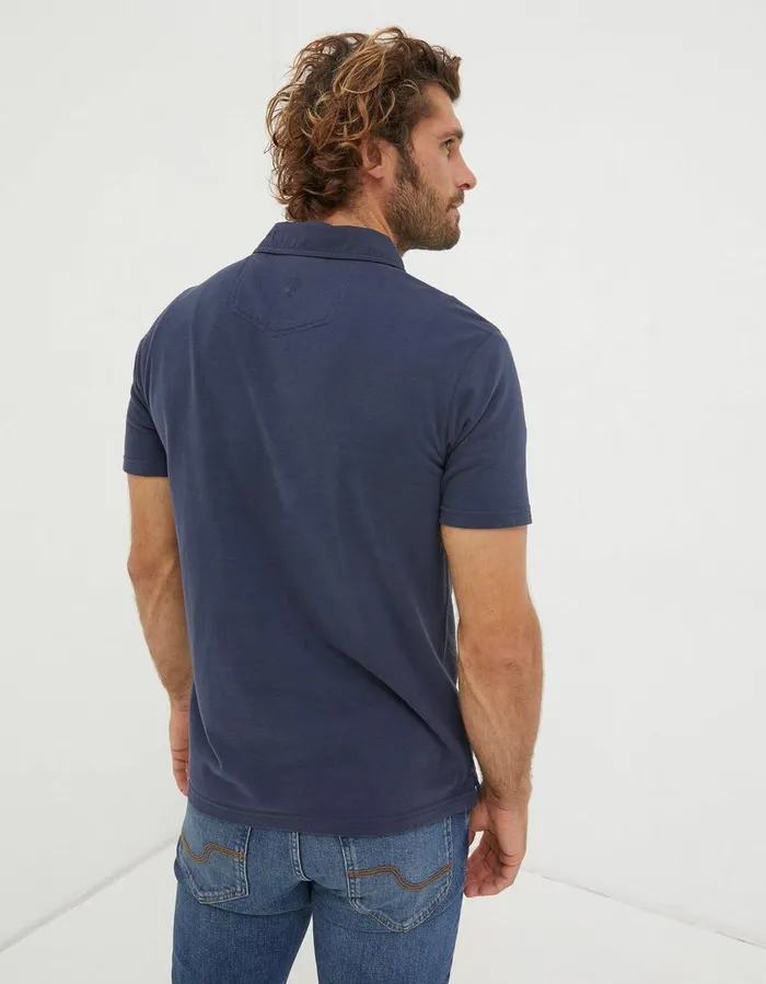 Perranporth Polo Navy Men FatFace Polo Shirts