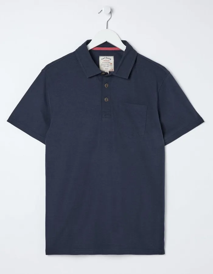 Perranporth Polo Navy Men FatFace Polo Shirts