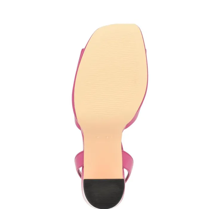 Platt Platform Ankle Strap Sandals Pink Patent Women Nine West Sandals