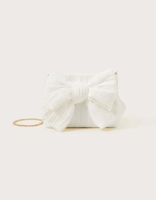 Pleated Bow Bag Women Monsoon Bags and Purses