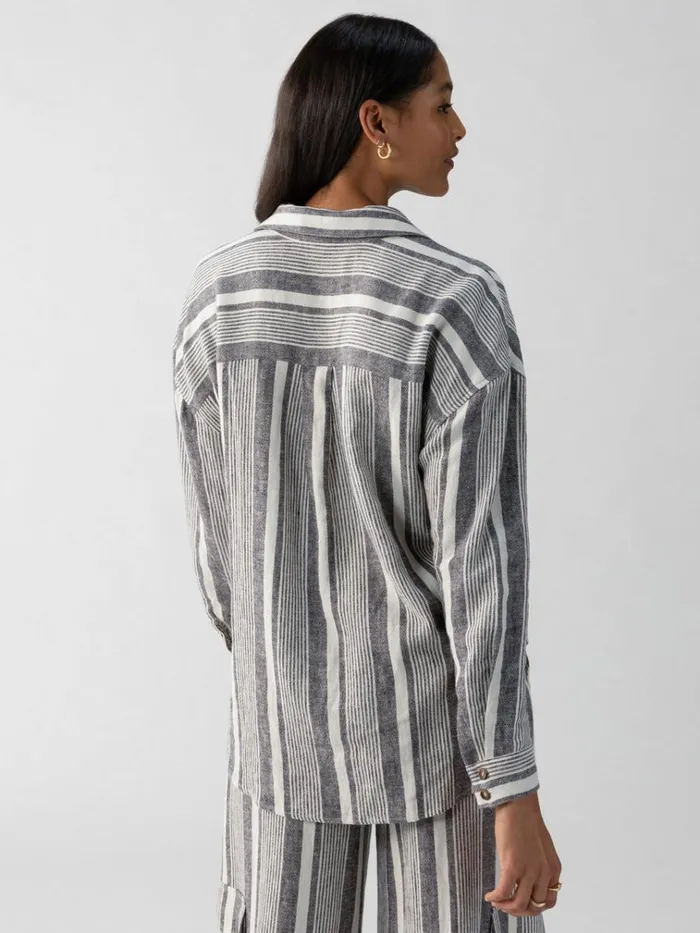 Pocket Shirt Variegated Stripe Women Sanctuary Clothing Tees and Tops Pocket Shirt Variegated Stripe Women Sanctuary Clothing Tees and Tops