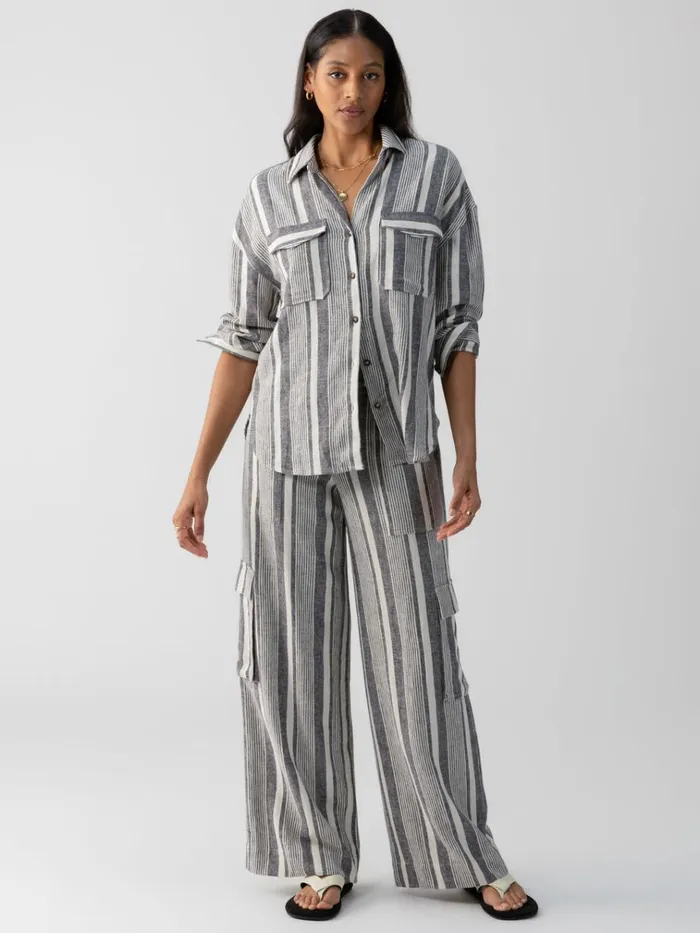 Pocket Shirt Variegated Stripe Women Sanctuary Clothing Tees and Tops Pocket Shirt Variegated Stripe Women Sanctuary Clothing Tees and Tops