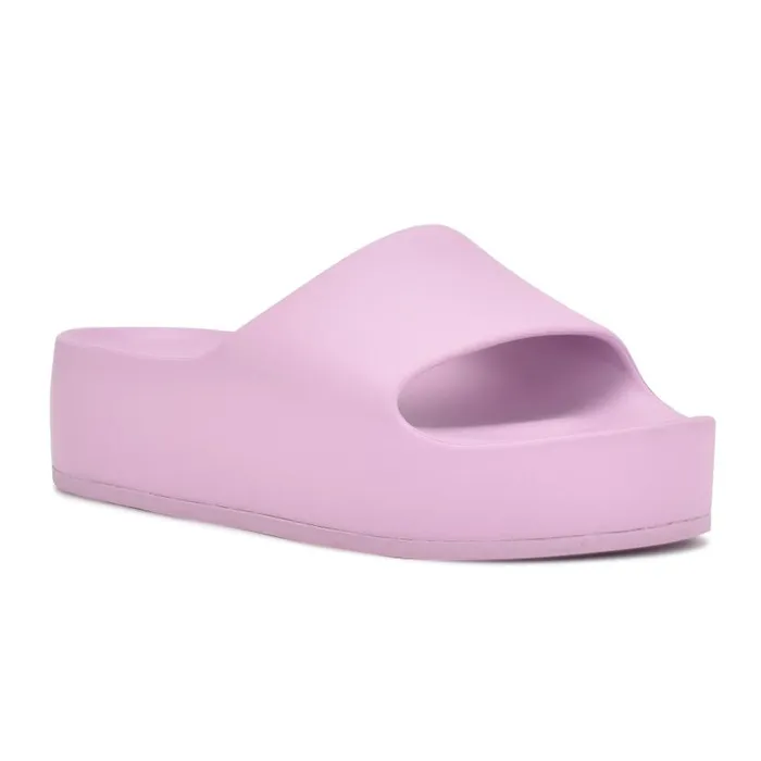 Pool Platform Slide Sandals Light Purple Women Nine West Sandals
