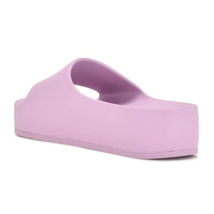 Pool Platform Slide Sandals Light Purple Women Nine West Sandals