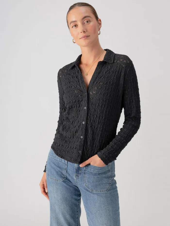Pucker Up Dreamgirl Lace Button Up Top Black Women Sanctuary Clothing Tees and Tops Pucker Up Dreamgirl Lace Button Up Top Black Women Sanctuary Clothing Tees and Tops